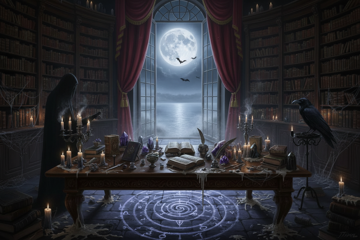 Dark Library Banner - First Base Enhanced