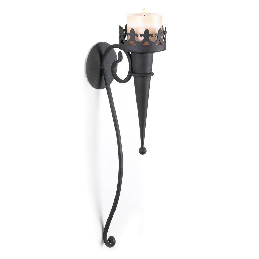 Gothic Torch Candle Sconce