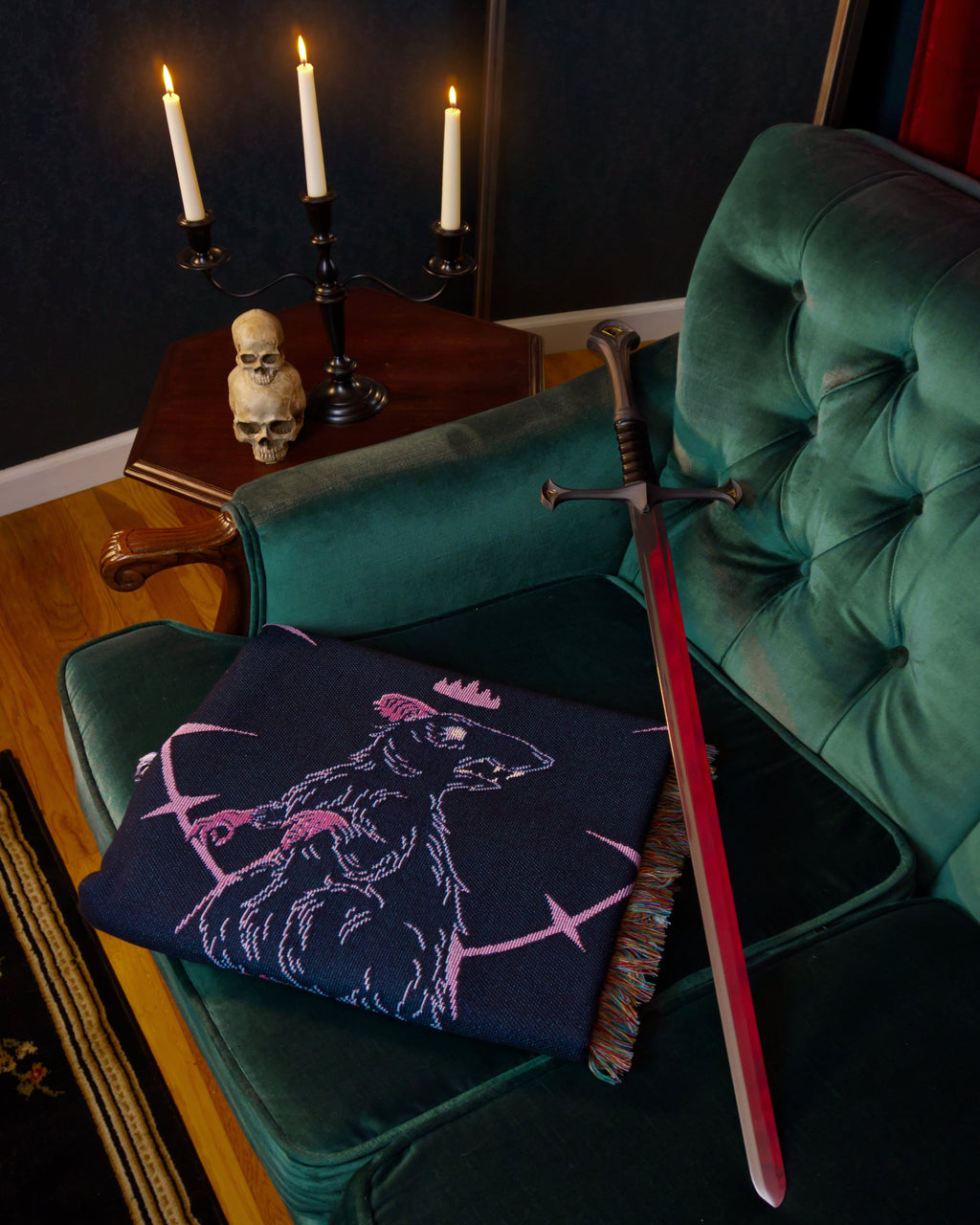 Rat King - Dark Folklore Woven Blanket