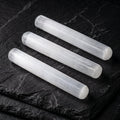 Selenite Satin Spar Crystal Round Wand Carving (5.5 Inches)