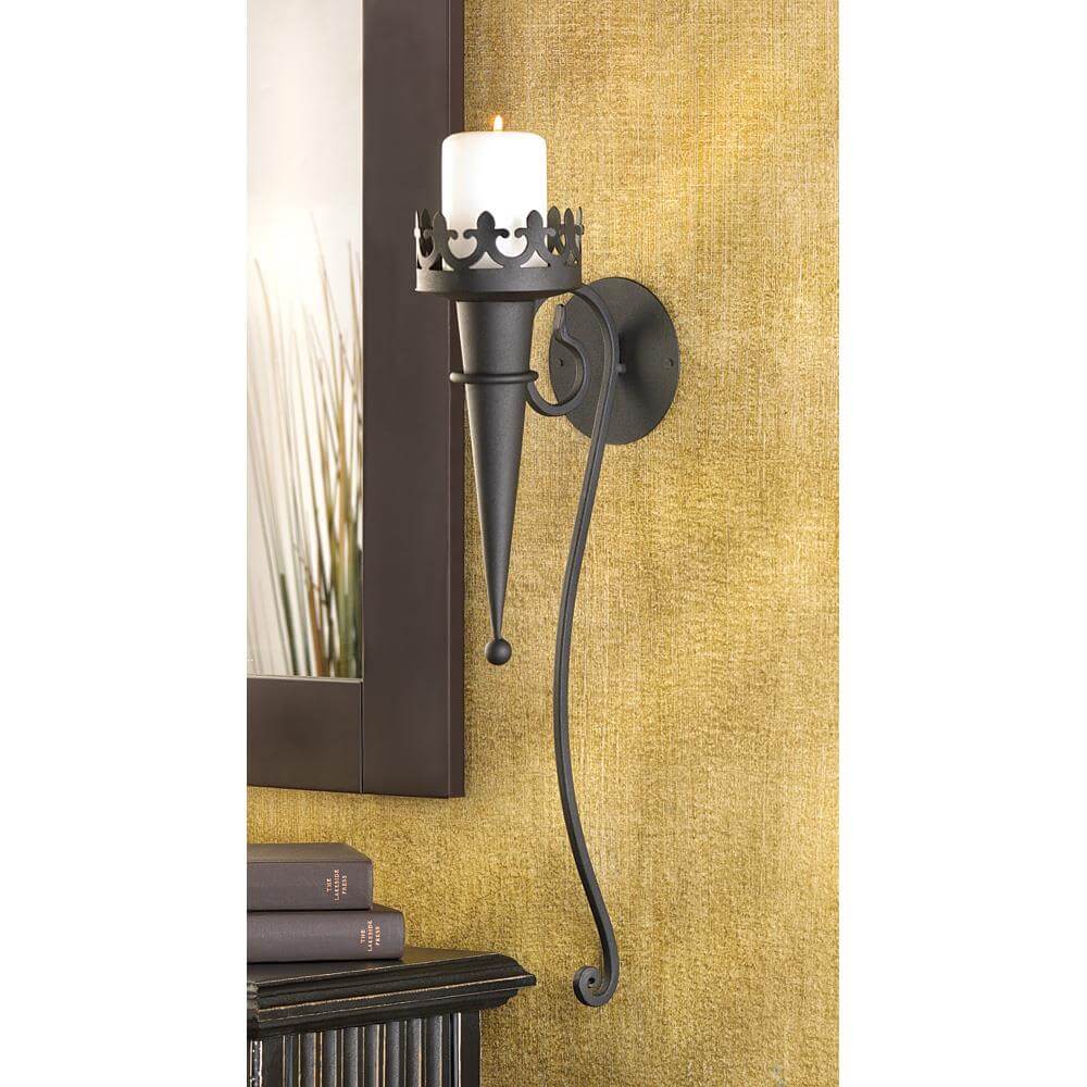Gothic Torch Candle Sconce