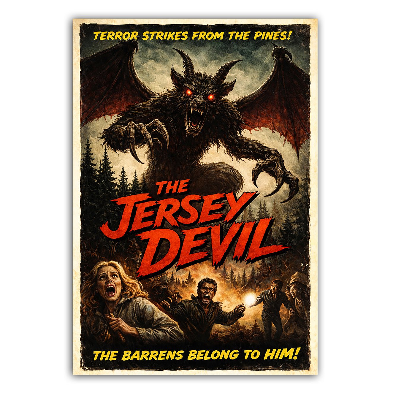 The Jersey Devil Horror Movie Poster Sticker